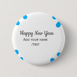 Blue polkadots happy new year add name messasimple knapp