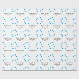 Blue polkadots happy new year add name messasimple presentpapper