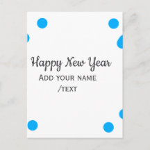 Blue polkadots happy new year add name messasimple