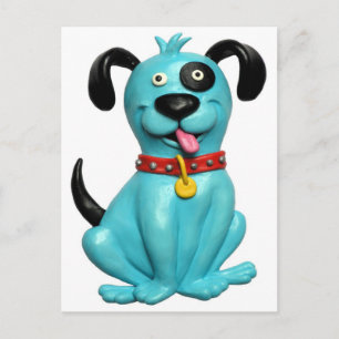 Blue Pooch Vykort