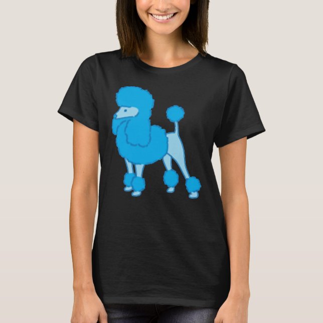 Blue Poodle       T Shirt (Framsida)