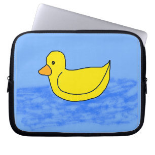 Blue Popcorn Anime Ducky Laptop Fodral