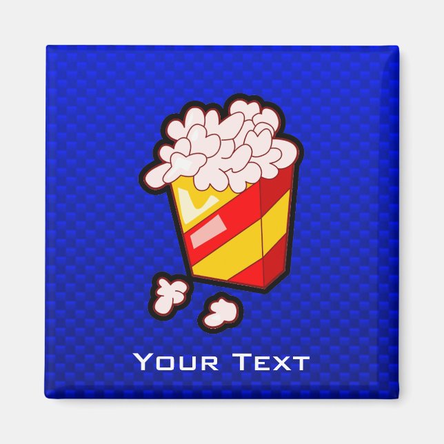 Blue Popcorn Magnet (Framsidan)