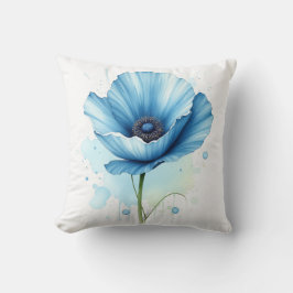 Blue Poppy Dekorativ kudde