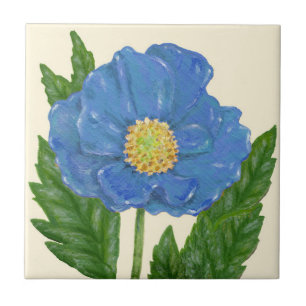 Blue Poppy Kakelplatta