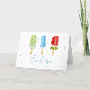 Blue Popsicle Baby Shower Tack Kort