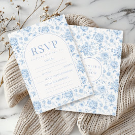 Blue Porcelain Blommigt Garden WedWedding OSA kort