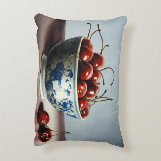 Blue Porcelain & Cherries Prydnadskudde