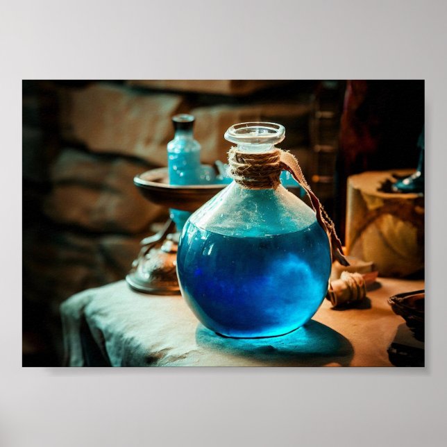 Blue Potion i Alchemy Lab Poster (Framsidan)