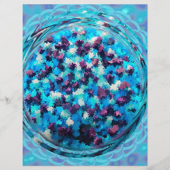 Blue Potpourri Bulk Scrapbook Paper Pages Reklamblad (Framsidan)