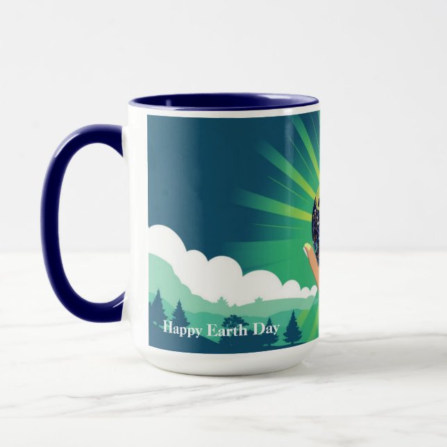 Blue Power Earth Day Vibes Mugg (Vänster)