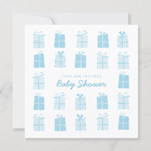 Blue Presenter (Boy) Baby Shower-inbjudan Inbjudningar