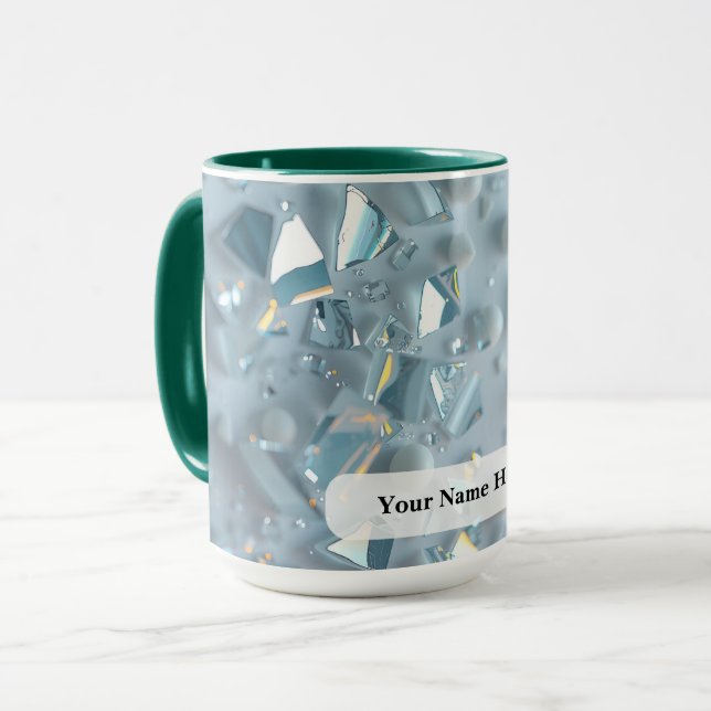 Blue Prism Pearl Shatter Mugg (Framsida vänster)
