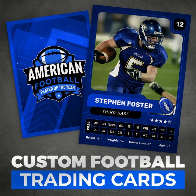 Blue Pro American Football Player Trafikkort (Skapare uppladdad)