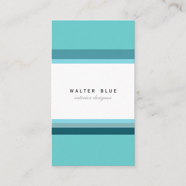 Blue professional corporate elegant modern simple visitkort (Framsida)