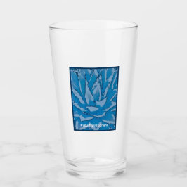 Blue Promotional Agave Hashtag Glass Kopp