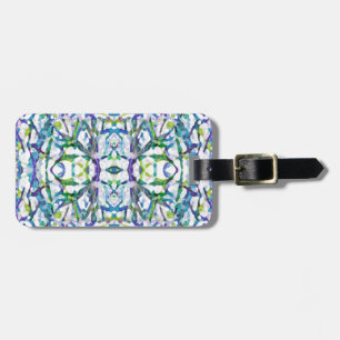 Blue Psychedelic Mönster Bagagebricka