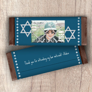 Blue Pub Mitzvah Budget Candy Pub Wrapper w/Stars Flygblad