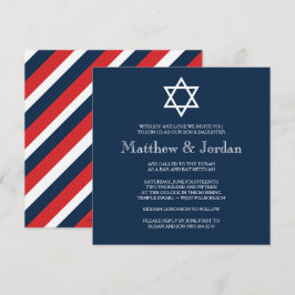 Blue Pub Mitzvah Party Inbjudningar