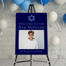 Blue Pub Mitzvah Photo Star of David Party