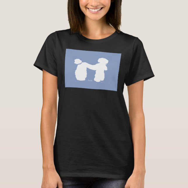 Blue Pudel Hund Tony Fernandes T Shirt (Framsida)