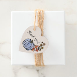 Blue Pumpkin Autumn Harvest Boy Shower Gåvor Etiketter