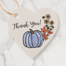 Blue Pumpkin Autumn Harvest Boy Shower Gåvor Etiketter