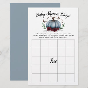 Blue Pumpkin Baby Shower Bingo Game