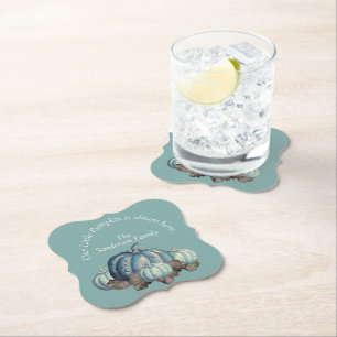 Blue Pumpkin Baby Shower Underlägg Papper