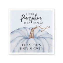 Blue Pumpkin Boy Fall Baby Shower