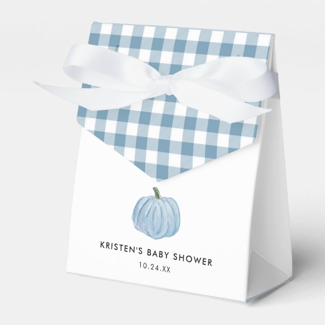Blue Pumpkin Boy Shower Presentaskar (Framsidan Sidan)