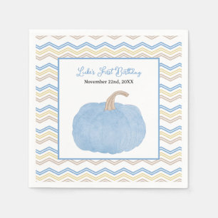 Blue Pumpkin First Birthday Napkins Pappersservett