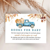 Blue Pumpkin Lastbil Baby Shower Fall Bokar för Ba