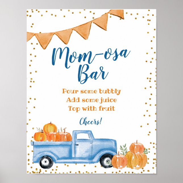 Blue Pumpkin Lastbil Mimosa Pub Signage Poster (Framsidan)