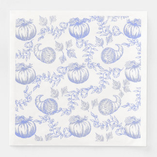 Blue Pumpkin Toile Dinner Napkin Pappersservett