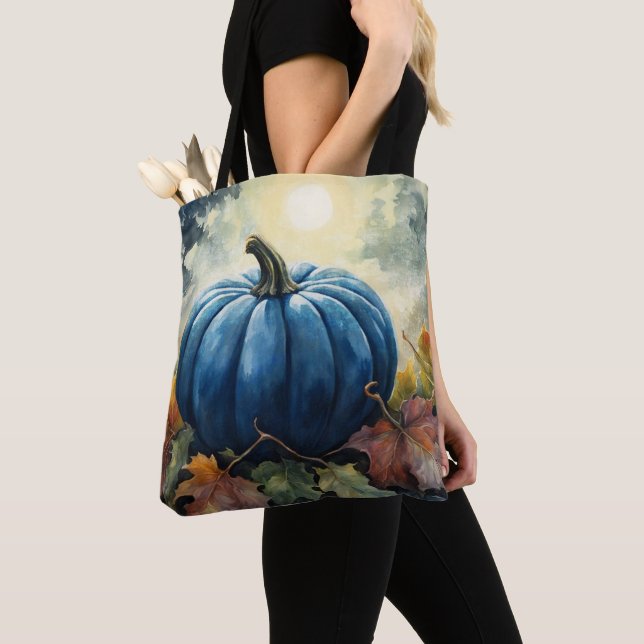 Blue Pumpkin - Tote bags Tygkasse (Närbild)