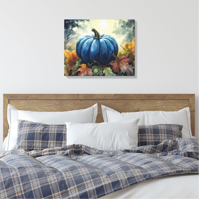 Blue Pumpkin - Wrapped Canvas (Insitu (sovrum))