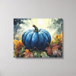 Blue Pumpkin - Wrapped Canvas