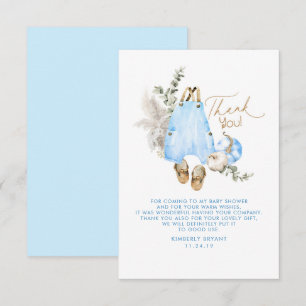 Blue Pumpkins Baby Shower Little Tack Kort