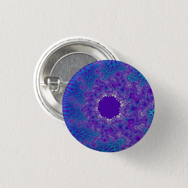 Blue Purity Sunburst Knapp (Framsida & baksida)