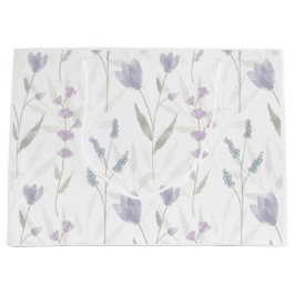 Blue Purple Watercolor Wildflower