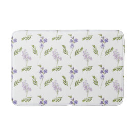 Blue Purple Watercolor Wildflower Badrumsmatta