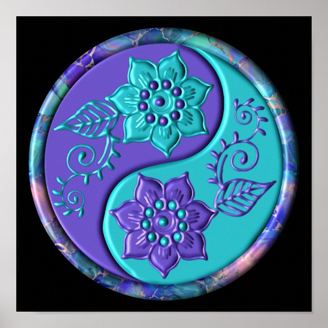 Blue & Purple Yin Yang Poster (Framsidan)