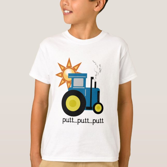 Blue Putt Tractor Tshirts och Gifts (Framsida)