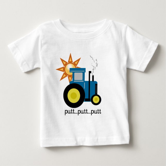 Blue Putt Tractor Tshirts och Gifts (Framsida)