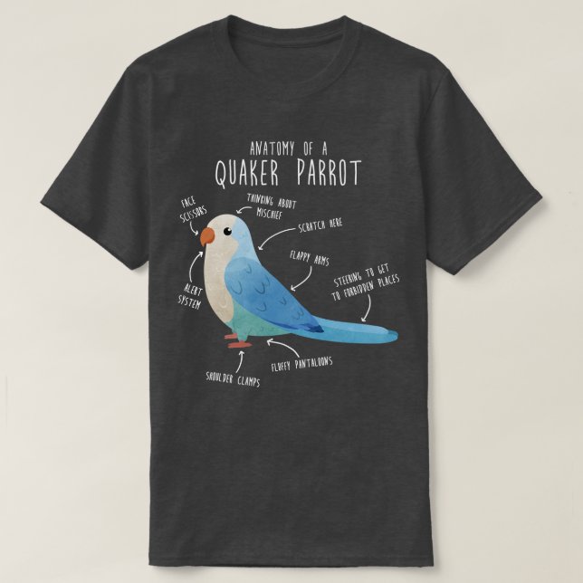 Blue Quaker Anatomy T Shirt (Design framsida)