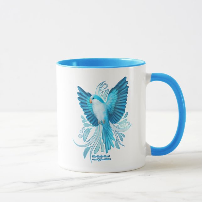 Blue Quaker Parrot Mugg (Höger)