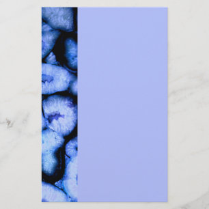 Blue Quartz Agate, blue Geodes, abstrakt mönster Brevpapper