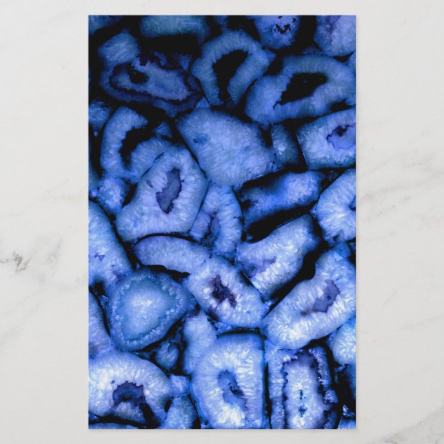 Blue Quartz Agate Geodes Brevpapper (Framsida)