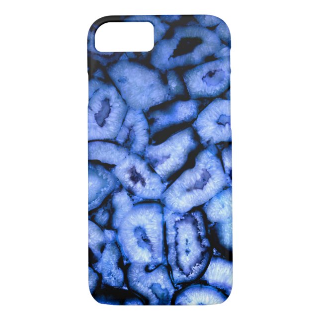 Blue Quartz Agate Geodes Case-Mate iPhone Skal (Baksida)